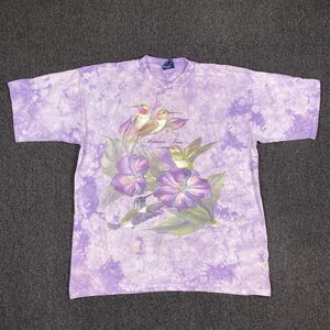 VTG Polar Graphics T Shirt Short Sleeve Single Stitch Humming Birds Size XL